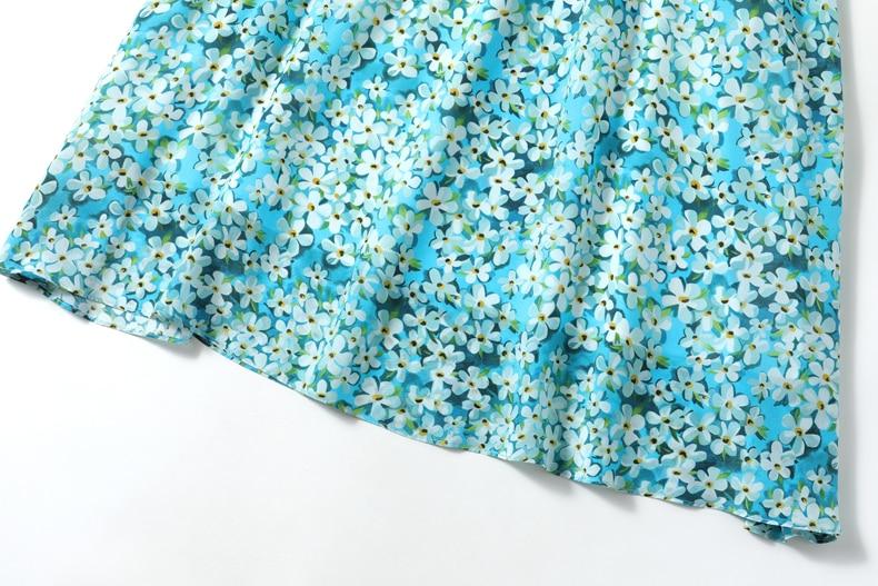 O Neck Short Sleeves Lace Up Waist Floral Printed Elegant  Dress Mssaz Desses