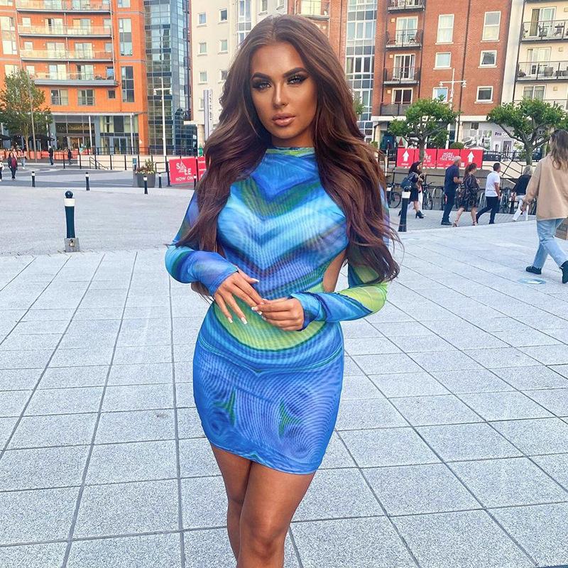 Open Back Long Sleeve Dress Mssaz Desses
