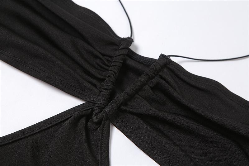 Cut Out Halter Backless Maxi Dresses Mssaz Desses