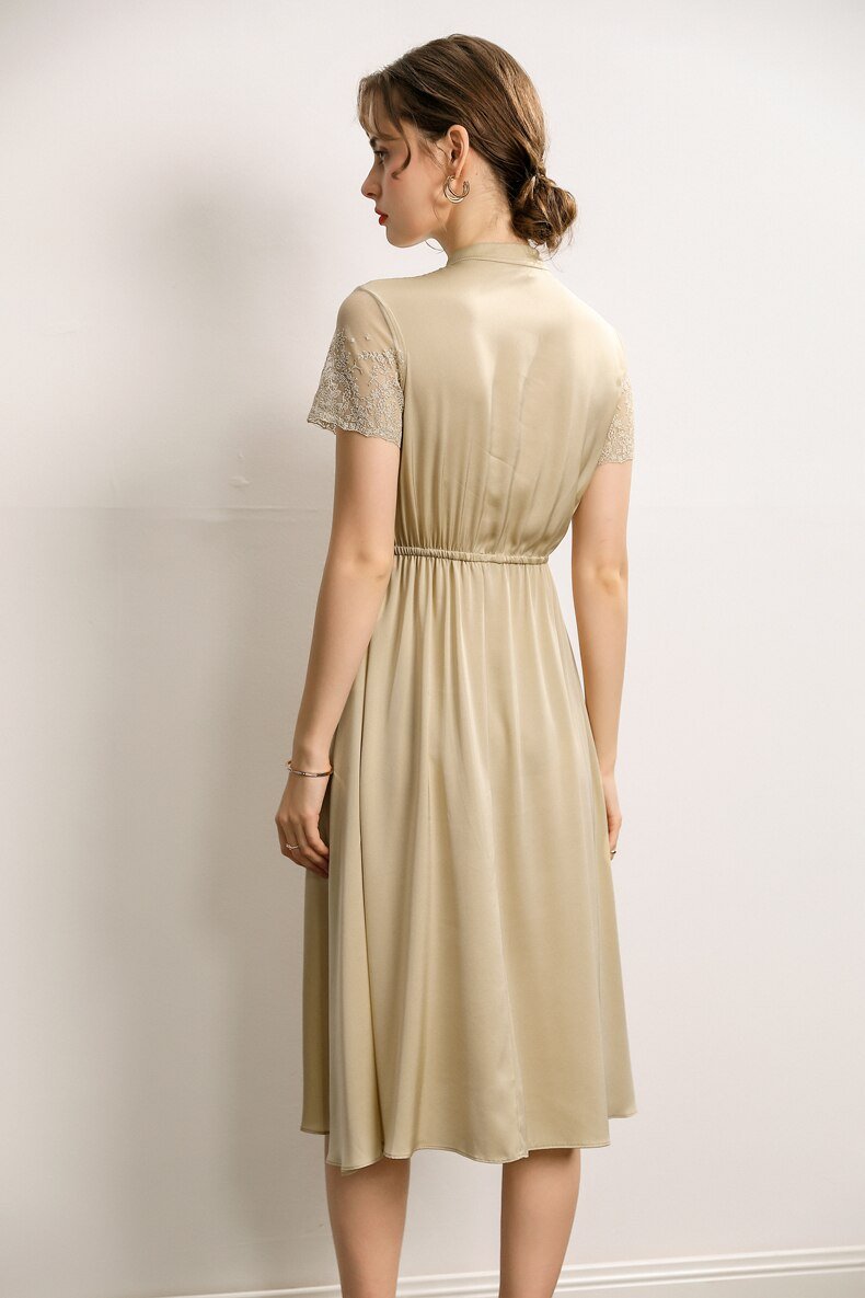 93.3% Silk 7.7% Spandex Dresses Mssaz Desses