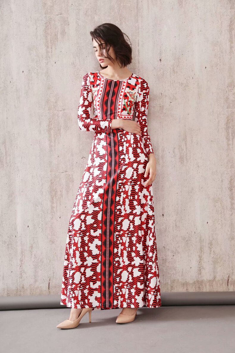 Printed High Street Casual Long Dresses Mssaz Desses