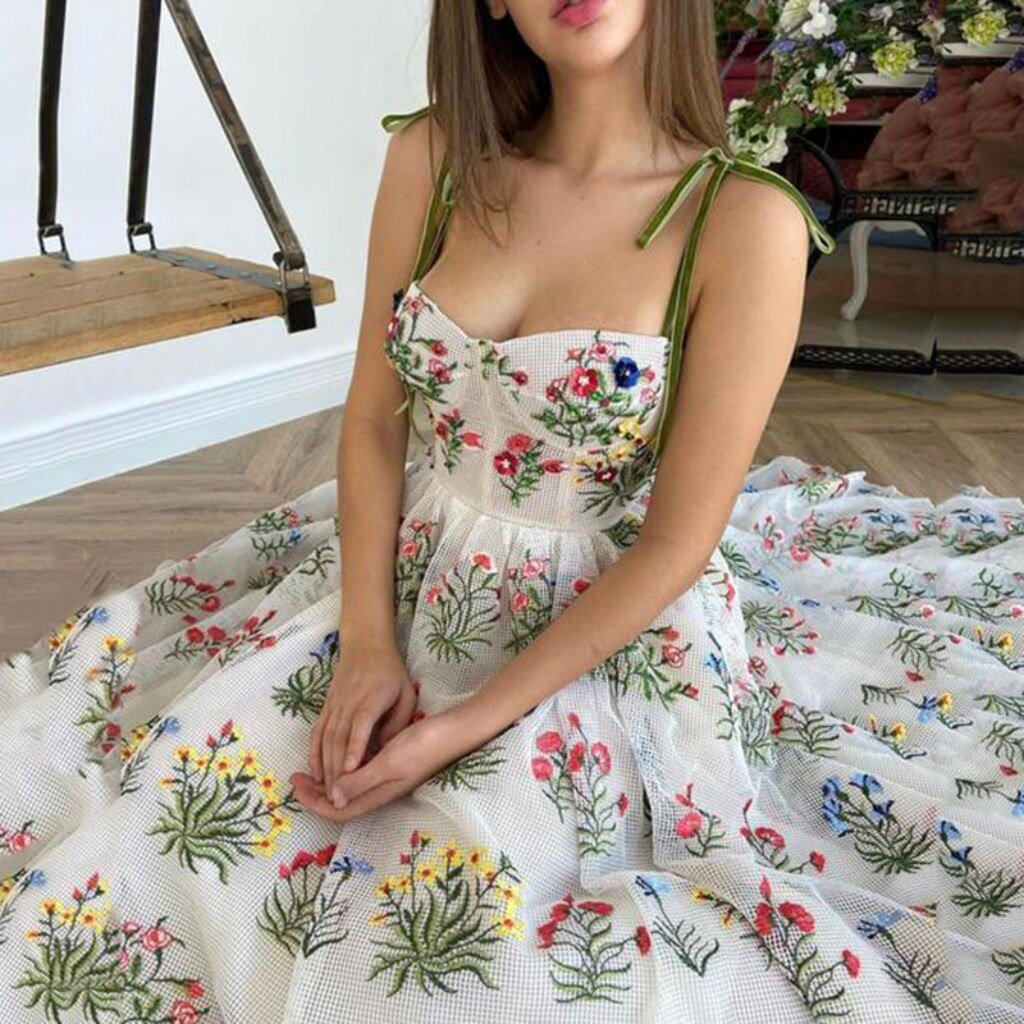 Floral Lace A Line Prom Dresses Mssaz Desses