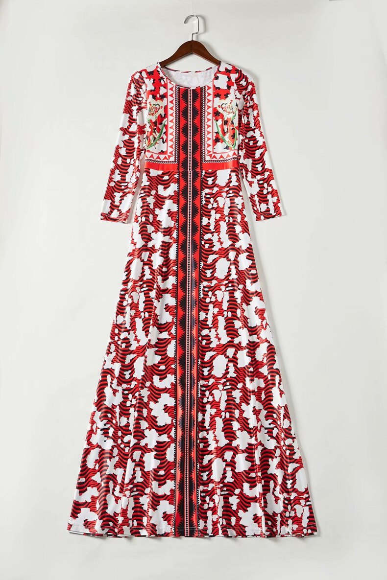 Printed High Street Casual Long Dresses Mssaz Desses