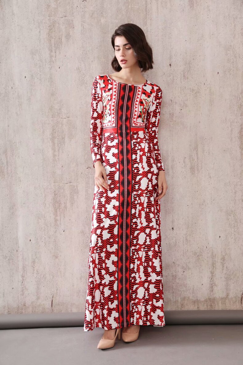 Printed High Street Casual Long Dresses Mssaz Desses