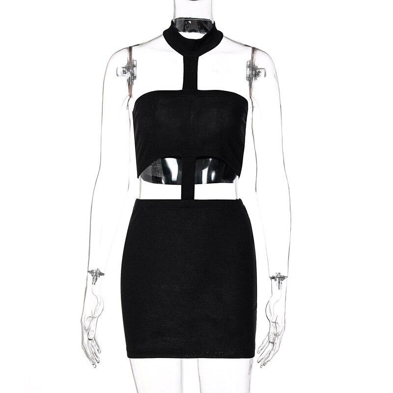 Cut Out Halter Backless Bodycon Dress Mssaz Desses