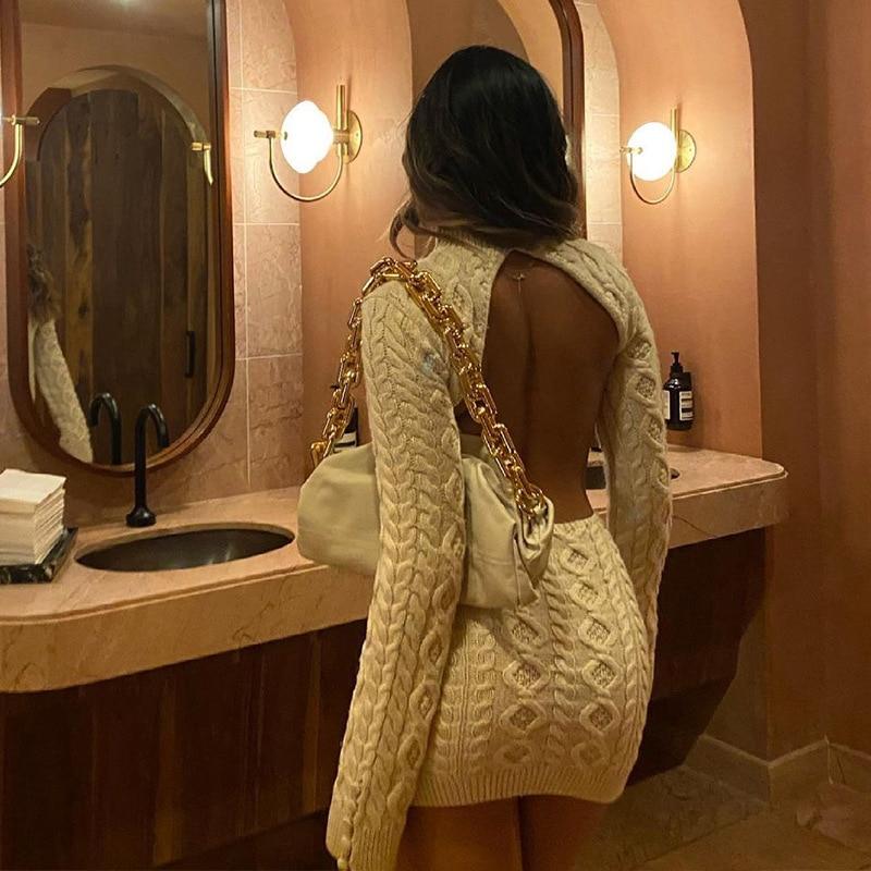 Knitted Sweater Dresses Fall Winter Clothes Mssaz Desses