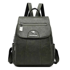 Soft Leather Vintage Female Casual Backpack Mssza