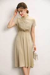 93.3% Silk 7.7% Spandex Dresses Mssaz Desses