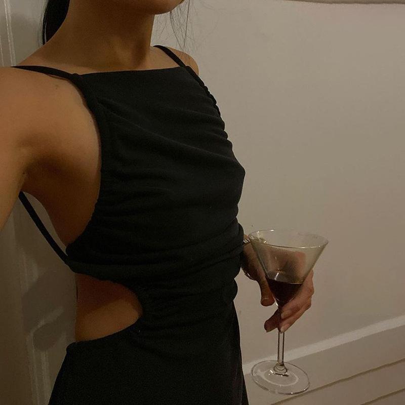 Open Back Spaghetti Strap Long Dress Mssaz Desses