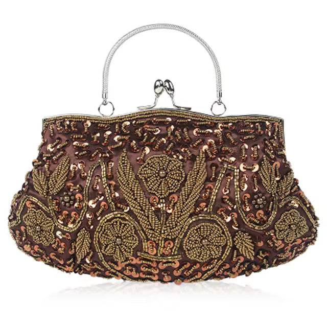 Solid Retro Embroidered Beads Mini Party Clutch Mssza