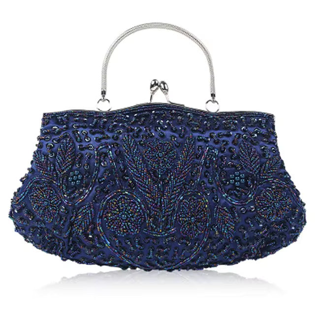 Solid Retro Embroidered Beads Mini Party Clutch Mssza