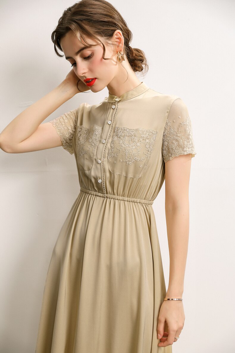 93.3% Silk 7.7% Spandex Dresses Mssaz Desses