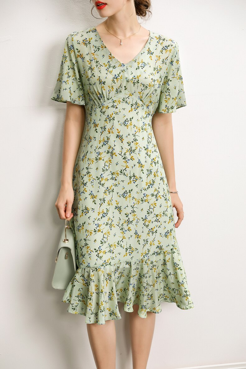 100% Natural Silk Dresses Mssaz Desses