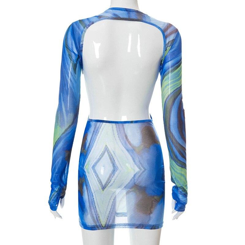 Open Back Long Sleeve Dress Mssaz Desses