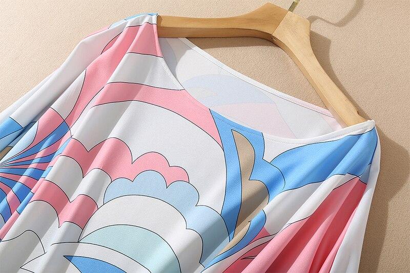 Knitted Printed Elegant Long Robes Mssaz Desses