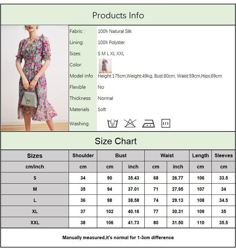 V Neck Short Sleeves Ruffles Sash Belt Printed  Dress Mssaz Desses