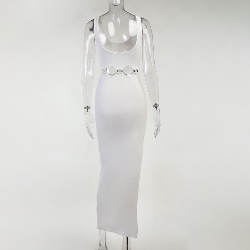 Hollow Sleeveless Maxi Dress Mssaz Desses