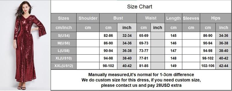 V Neck Long Sleeves Sequined Casual A Line Dress Mssaz Desses