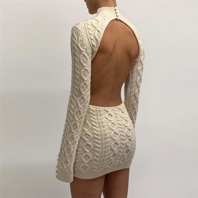 Knitted Sweater Dresses Fall Winter Clothes Mssaz Desses