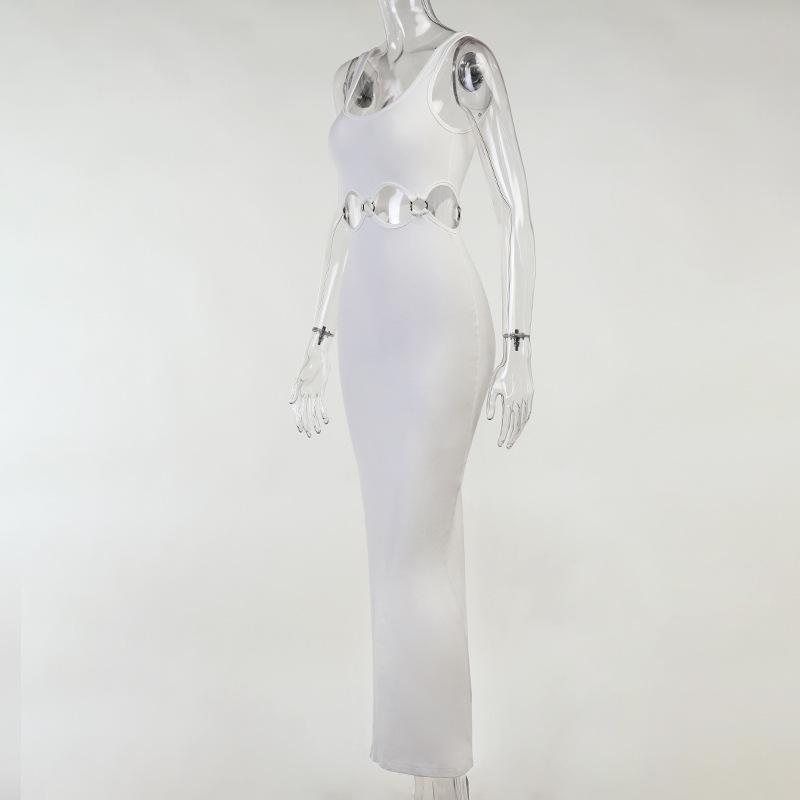 Hollow Sleeveless Maxi Dress Mssaz Desses