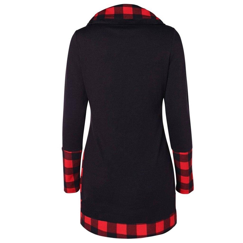 Plaid Colorblock Button Asymmetric Layered Dress Mssaz Desses