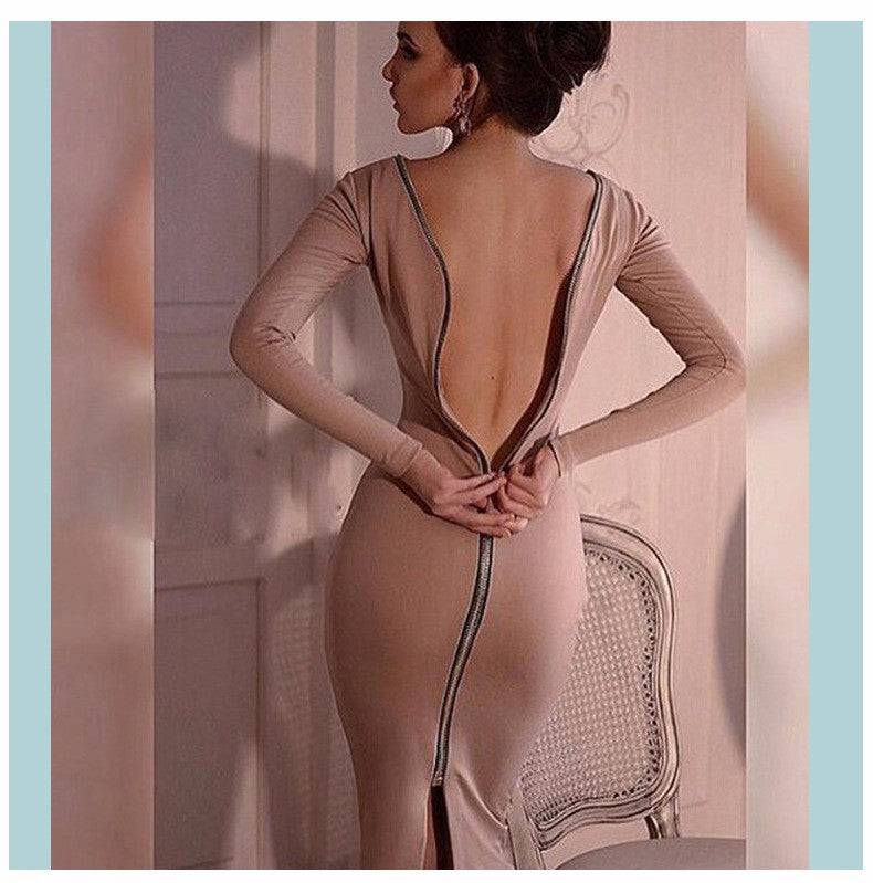 Bodycon dress clothing slim  club long sleeve black dress party vestidos Mssaz Desses