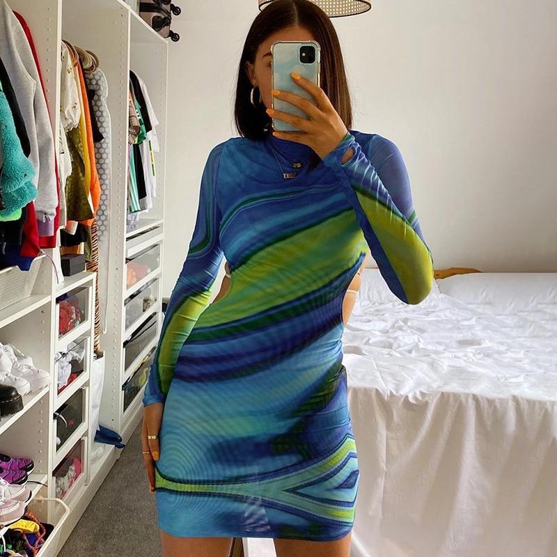 Open Back Long Sleeve Dress Mssaz Desses