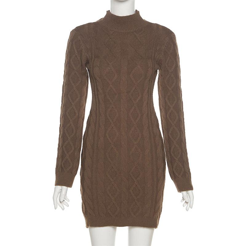 Knitted Sweater Dresses Fall Winter Clothes Mssaz Desses