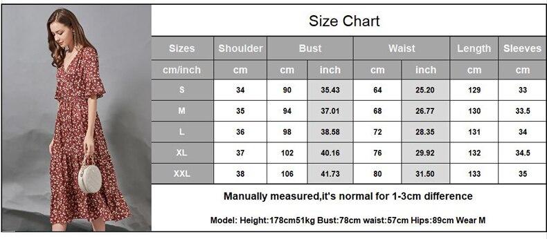 V Neck Short Sleeves Ruffles Printed Elegant  Dress Mssaz Desses