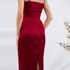 Satin Backless Bodycon Dress Mssaz Desses