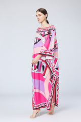Multicolor Printed Elegant High Street Maxi Dresses Mssaz Desses