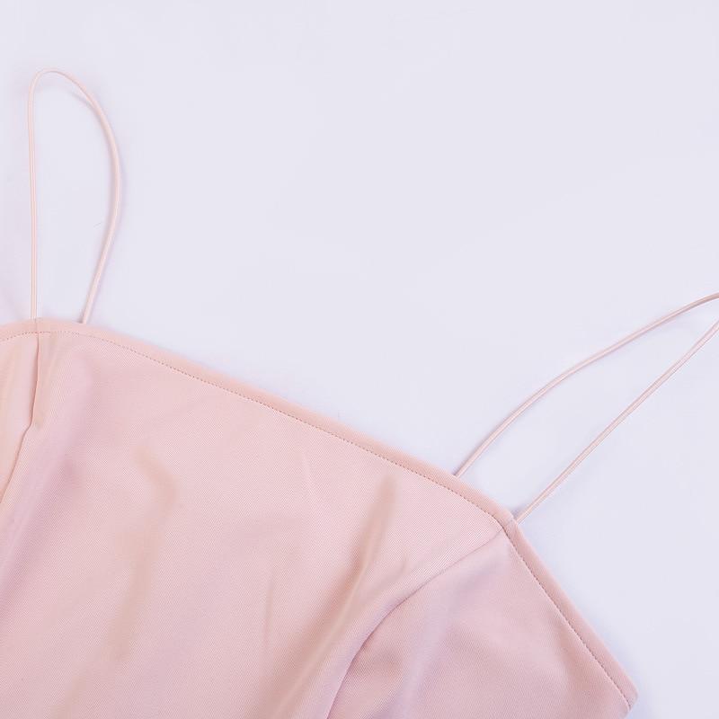 Clubwear Pink Fuzzy Feathers Strap Mini Dresses Mssaz Desses