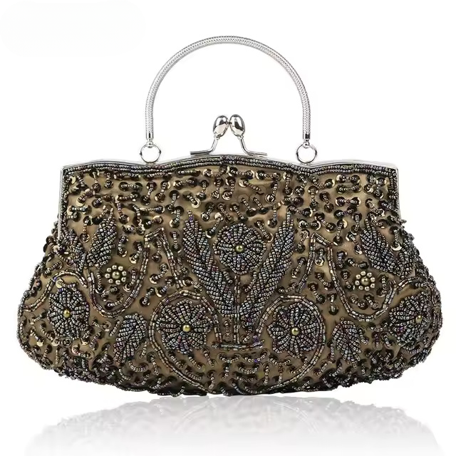 Solid Retro Embroidered Beads Mini Party Clutch Mssza