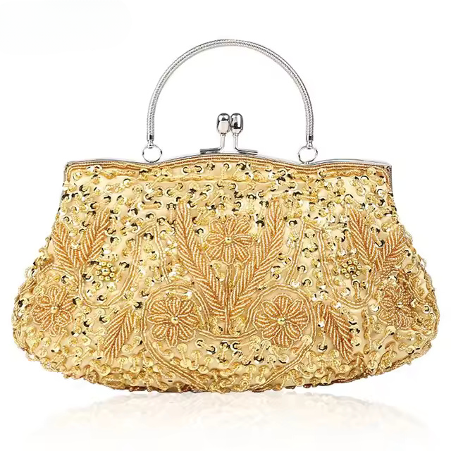 Solid Retro Embroidered Beads Mini Party Clutch Mssza