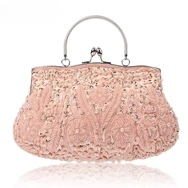 Solid Retro Embroidered Beads Mini Party Clutch Mssza