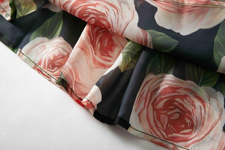 Floral Printed Ruffles Elegant Designer Casual Holiday Maxi Dresses Mssaz Desses