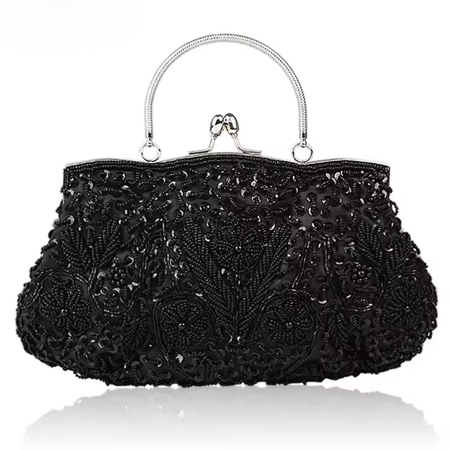Solid Retro Embroidered Beads Mini Party Clutch Mssza