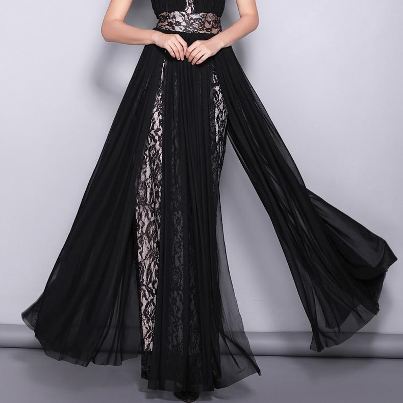 Runway Designer Dresses  Halter Sleeveless Embroidery Lace Open Back Long Party Prom Maxi Dresses Mssaz Desses