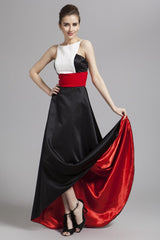 Runway Designer Dresses  Spaghetti Stripes Patchwork Color Block Hi-Low Party Prom Long Dresses Mssaz Desses