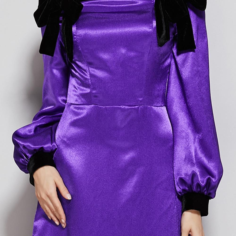 Party Prom Dresses Slash Neckline Long Sleeves Bow Detailing Elegant Maxi Designer Dresses Mssaz Desses