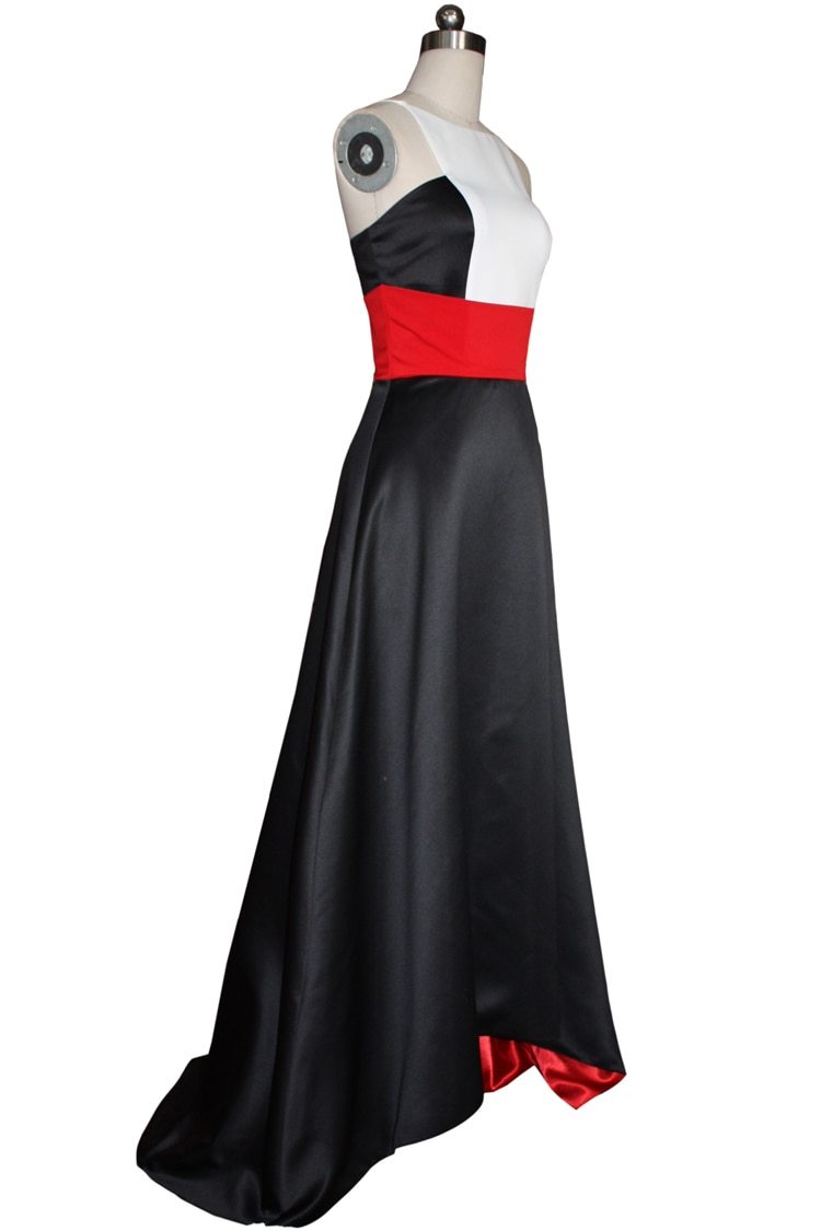 Runway Designer Dresses  Spaghetti Stripes Patchwork Color Block Hi-Low Party Prom Long Dresses Mssaz Desses