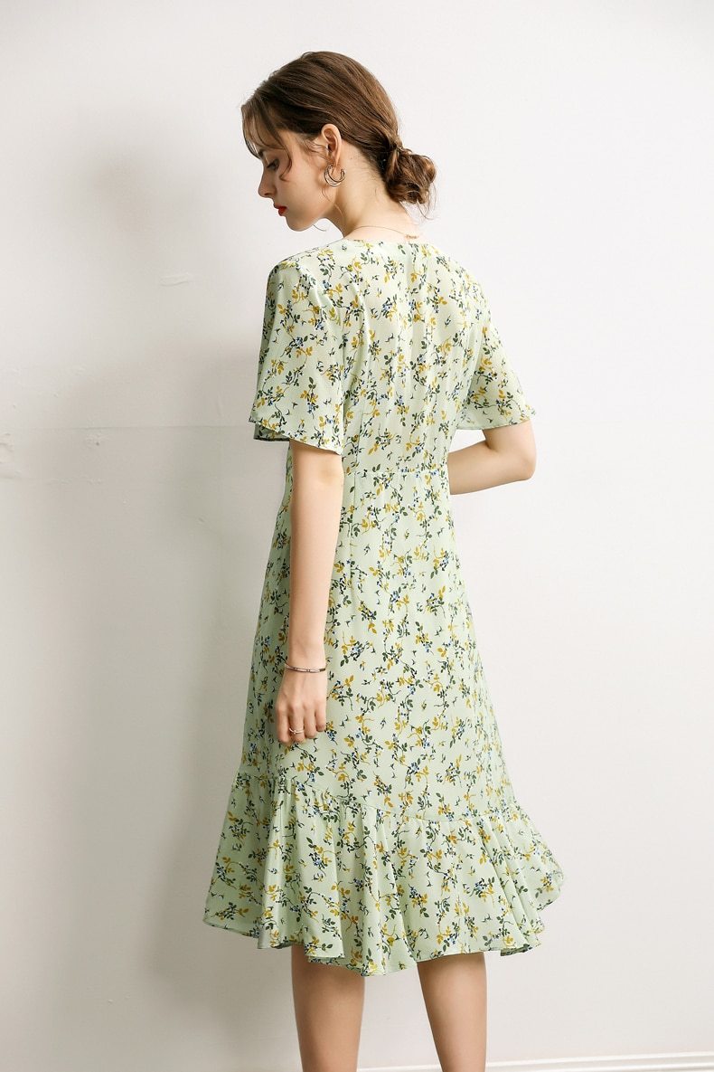 100% Natural Silk Dresses Mssaz Desses