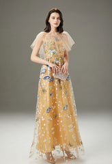 Layered Ruffles Elegant Long Party Prom Dressess Mssaz Desses