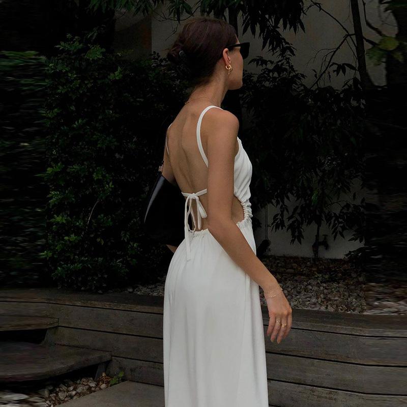 Open Back Spaghetti Strap Long Dress Mssaz Desses