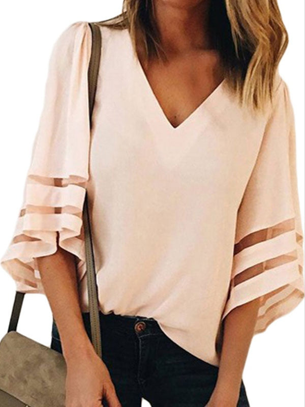 Half Sleeves Tees Polyester Jewel Neck T-Shirt Mssza