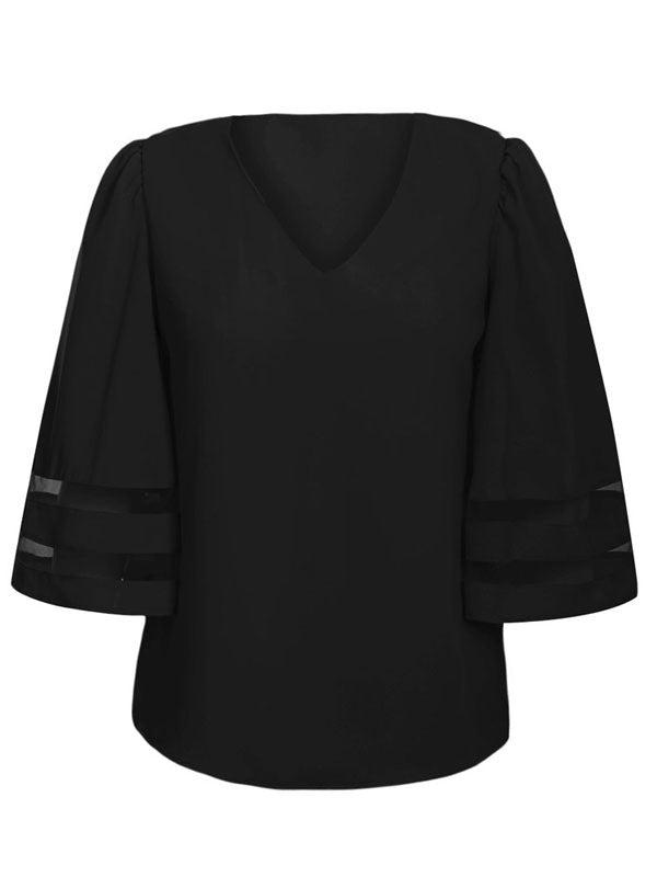 Half Sleeves Tees Polyester Jewel Neck T-Shirt Mssza