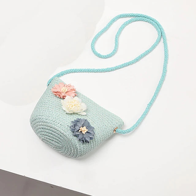 Handmade Floral Rattan Mini Shoulder Bag Mssza