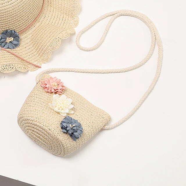 Handmade Floral Rattan Mini Shoulder Bag Mssza