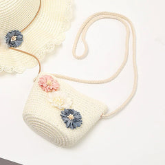 Handmade Floral Rattan Mini Shoulder Bag Mssza