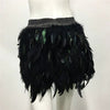 Harajuku Style Fluffy Feather Burning Rave Elastic Waist Skirts Mssza